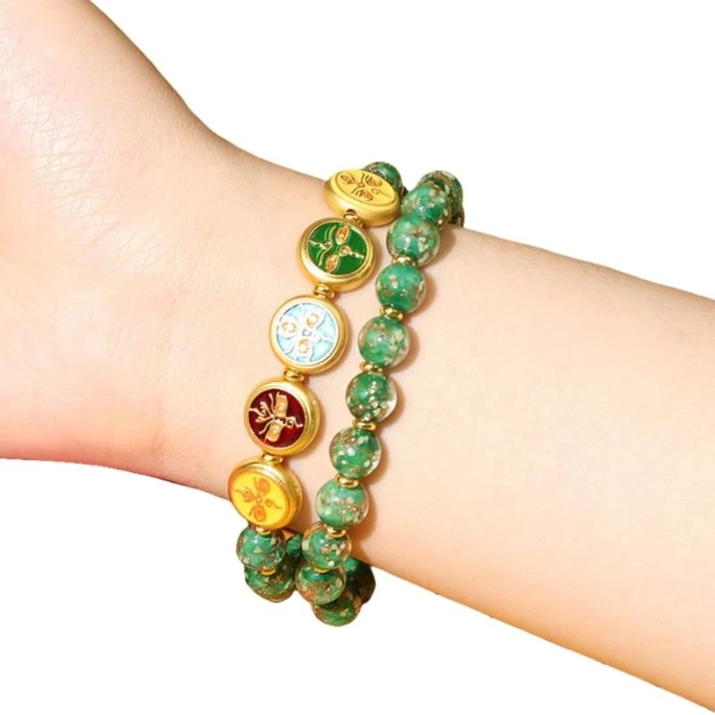 Multipurpose Glass Bracelet Decoration Portable for Those Seek Financial Luck