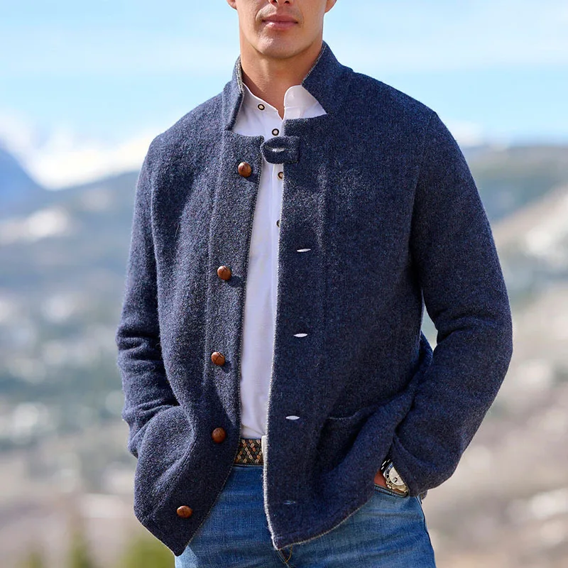 2026 Casual Medium and Long Men's Jacket Slim-fitting and Versatile Trench Coat Men