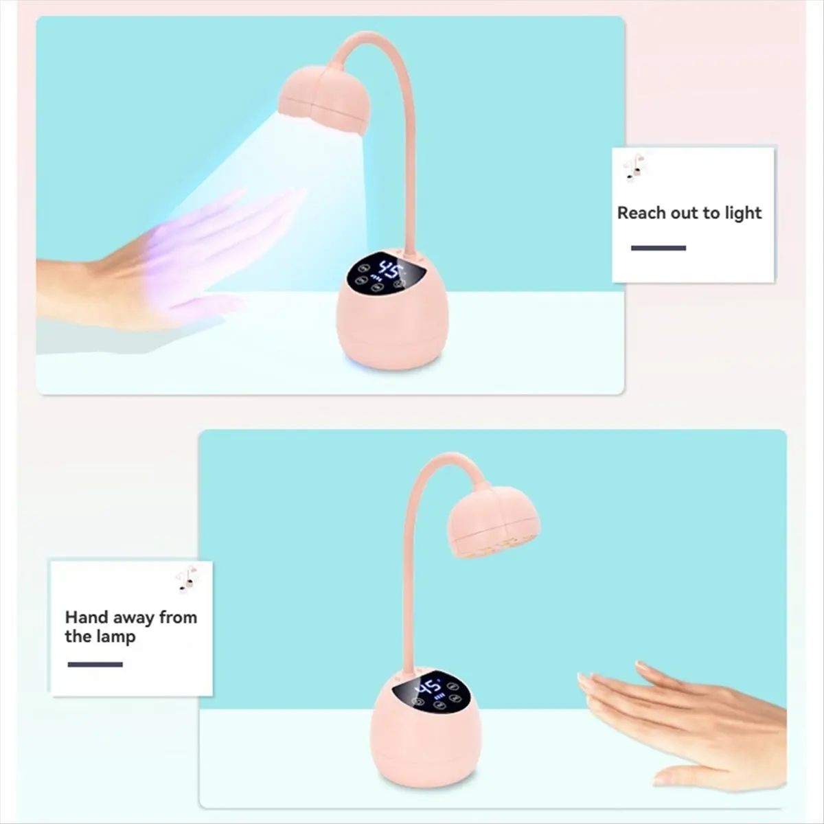 

M2 Desktop Phototherapy Lamp Desktop Wireless Storage Intelligent Nail Lamp Lotus Induction Nail Lamp Nail Dryer White