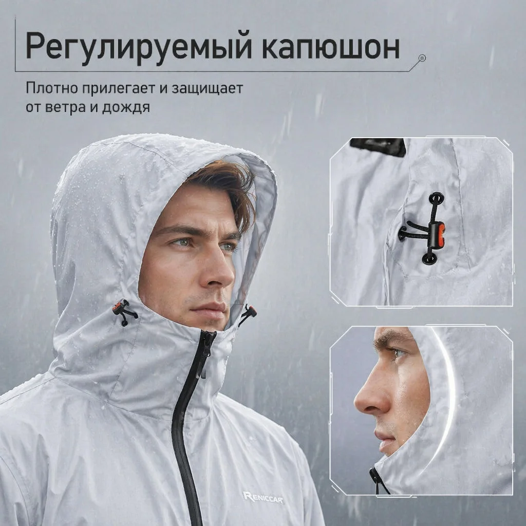 Set Giacca e Pantaloni Antipioggia Ultra-Sottili, Impermeabile per Forti Piogge, Completo Antipioggia Leggero e Traspirante per Uomo e Donna Ciclisti