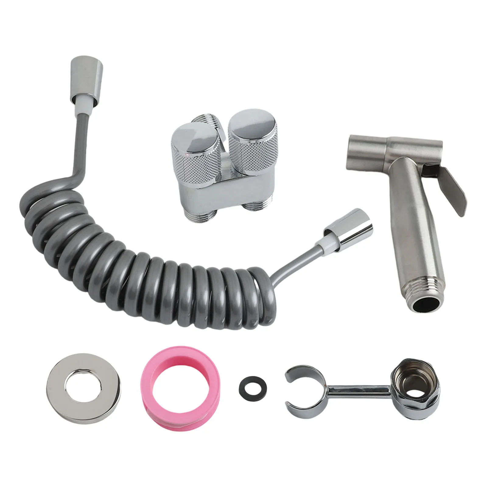 Adjustable Sprayer Bathroom Sprayer Cleaning Accessories Stainless Steel Construction Long-lasting Use Brass Material