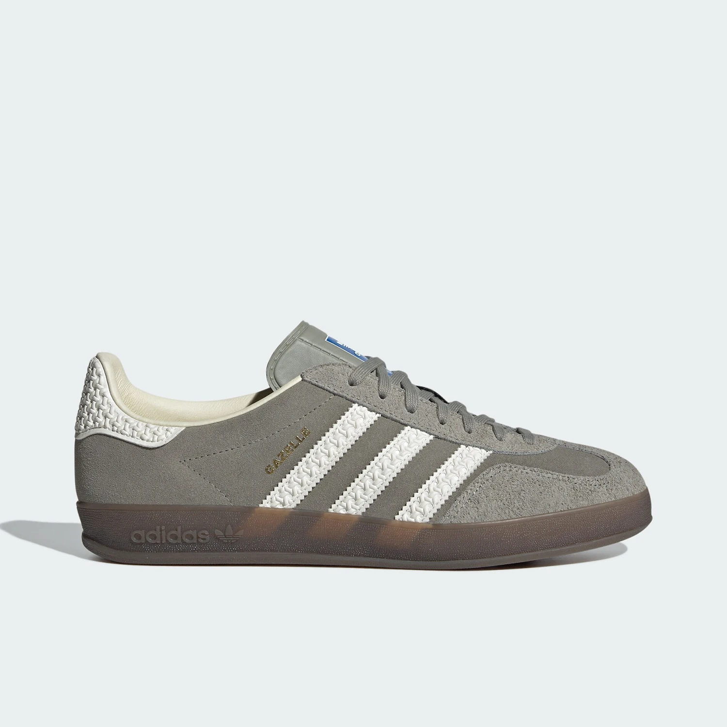 Adidas Authentic Three Leaves GAZELLE INDOOR Gris Blanco Zapatillas de entrenamiento alemanas IF1807