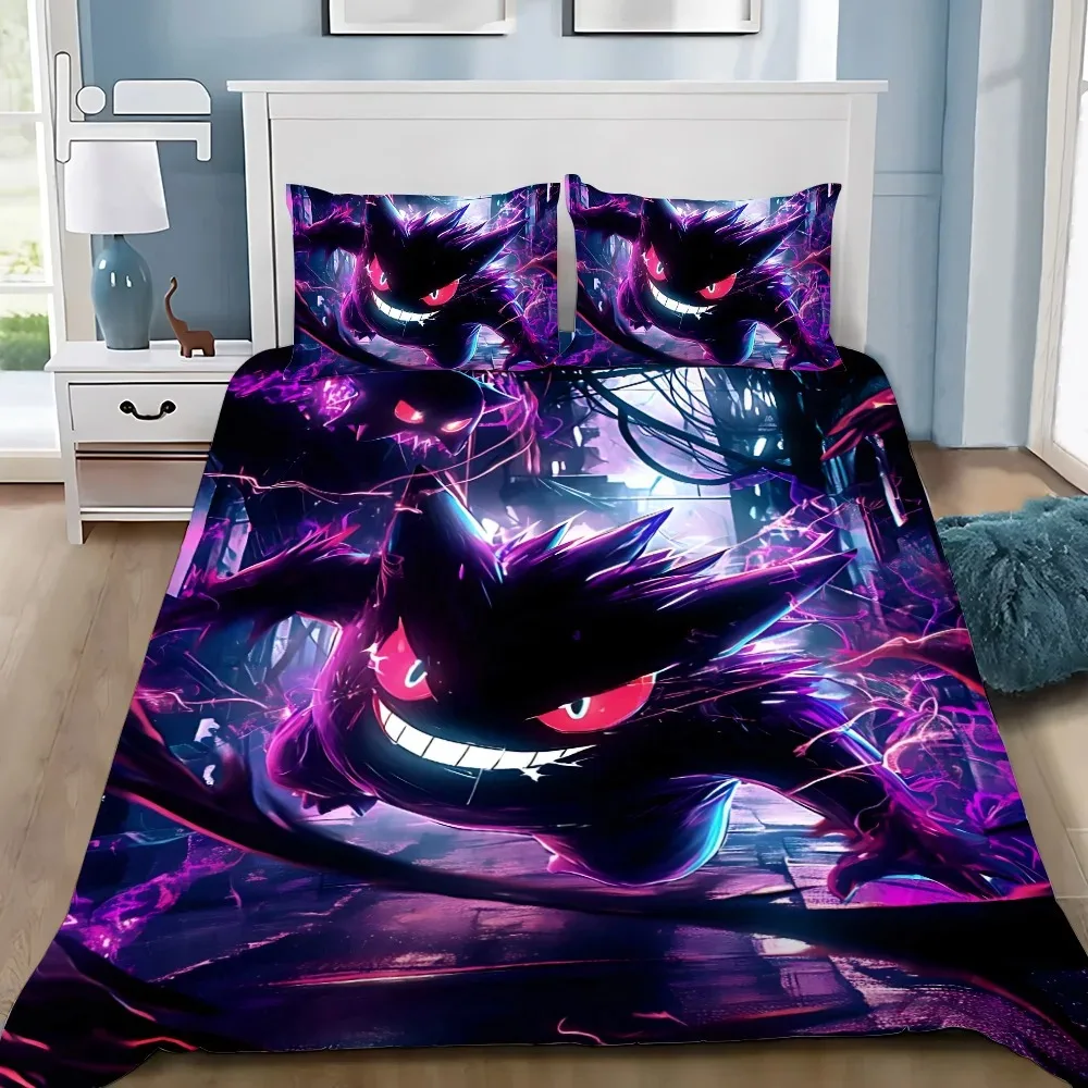 

Duvet Cover Pillowcase Bedding Set Cartoon Evil Gengars Adult Boy Girl Bedroom Decoration Children Gift Single Double Large Size