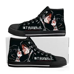 My Chemical Romance zespół rockowy wysoki Top wysokiej jakości buty sportowe męskie damskie nastolatki płócienne tennisówki na co dzień buty dla par niestandardowe buty