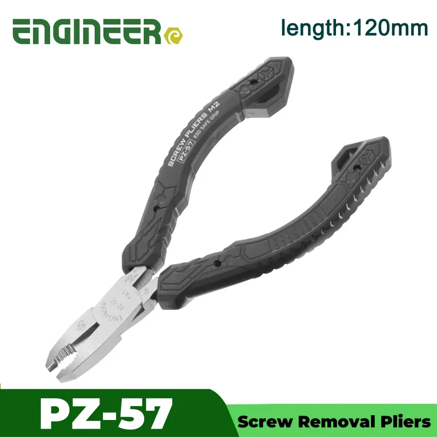 ENGINEER M2 Screw Removal Pliers Extracts Stripped, Broken, Rusted Screws For Diameter 2-3.5 mm Anti-Static PZ-57