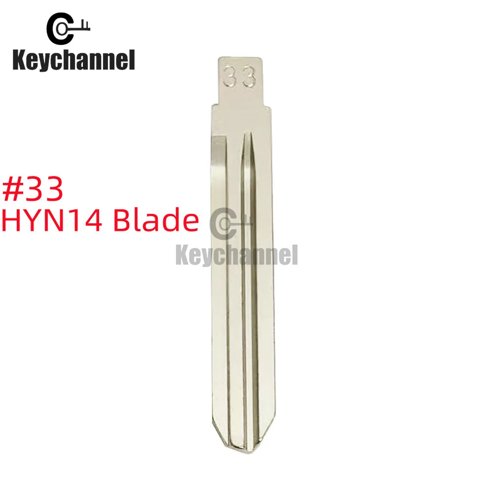 10 pcs/lot #33 Lishi HYN14RFH HY15 Metal Uncut Flip Key Blade For KD VVDI Remote Key Blade for Hyundai SONATA NF Elantra Kia K2