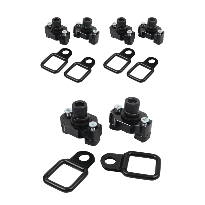 2/4-teiliges UTV-Ladungskontroll-Hardware-Kit, D-Loop-Zurrpunkte aus Aluminium mit T-Nut-Muttern für Werkzeuge, Ausrüstung und – Detail 1
