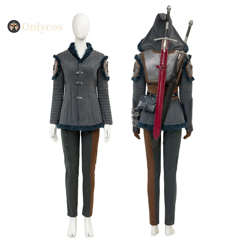 زي سيري كوسبلاي ذا ويتشر 4 مجموعة كاملة زي موحد للعب الأدوار لحفلات الهالوين كرنفال للنساء والفتيات مصنوع حسب الطلب