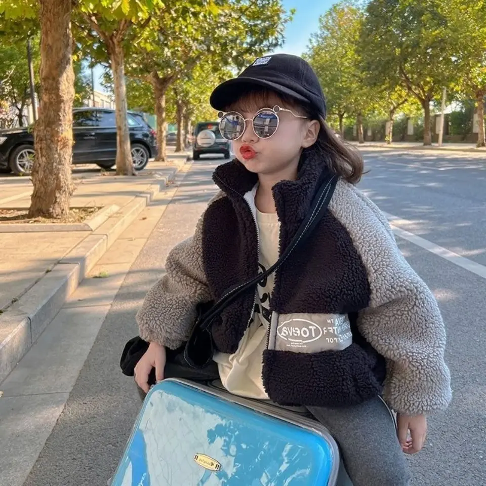 

Детское пальто для девочек, куртка, верхняя одежда 2022, элегантное бархатное плотное зимнее осеннее пальто, верхняя одежда для улицы для подростков, детская одежда