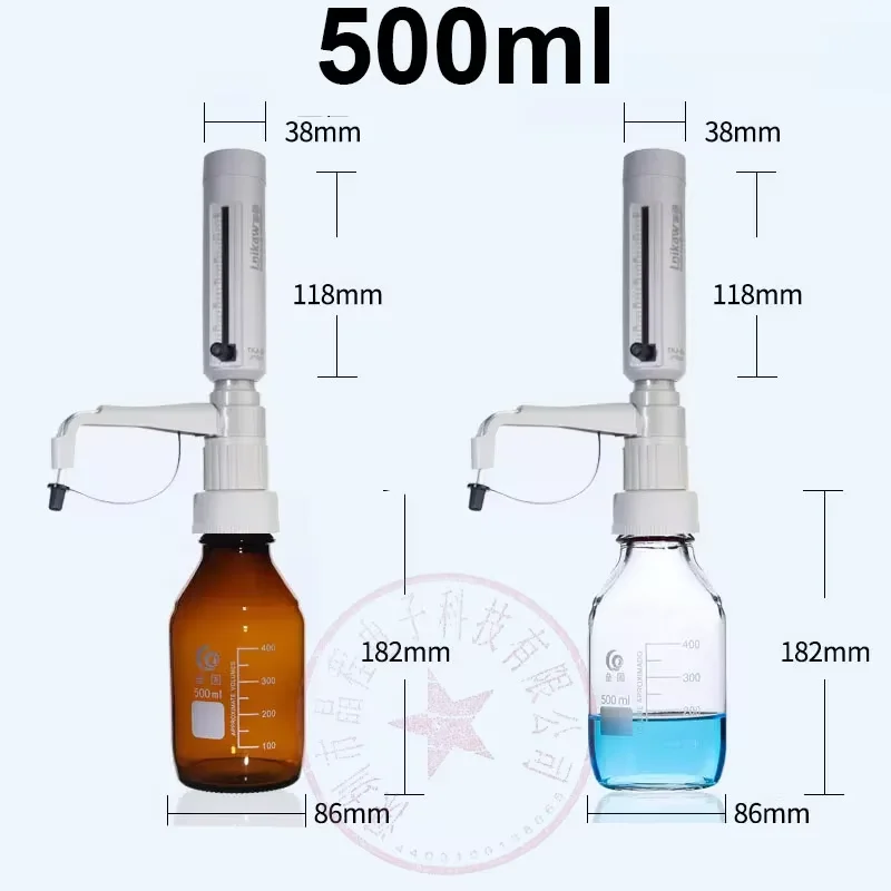 Adjustable Dosing Device Equipped With Transparent Brown Glass Dosing Bottle 250ml 500ml 1000ml