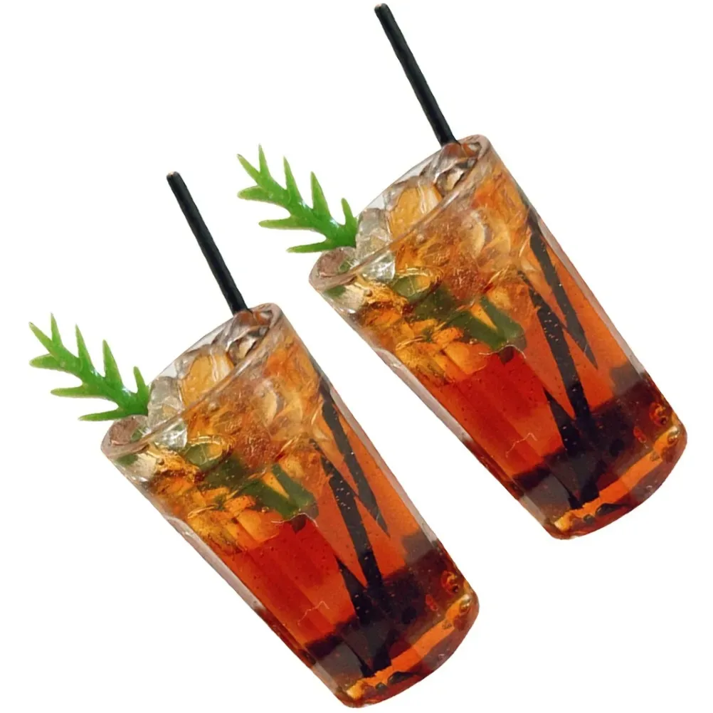 2 Stück Miniatur-Kaffeetassen aus Kunstharz, Mini-Hausdekor-Accessoires für Puppenhaus-Layout, Fotografie-Requisiten, winzige Küchenszene, Kaffee