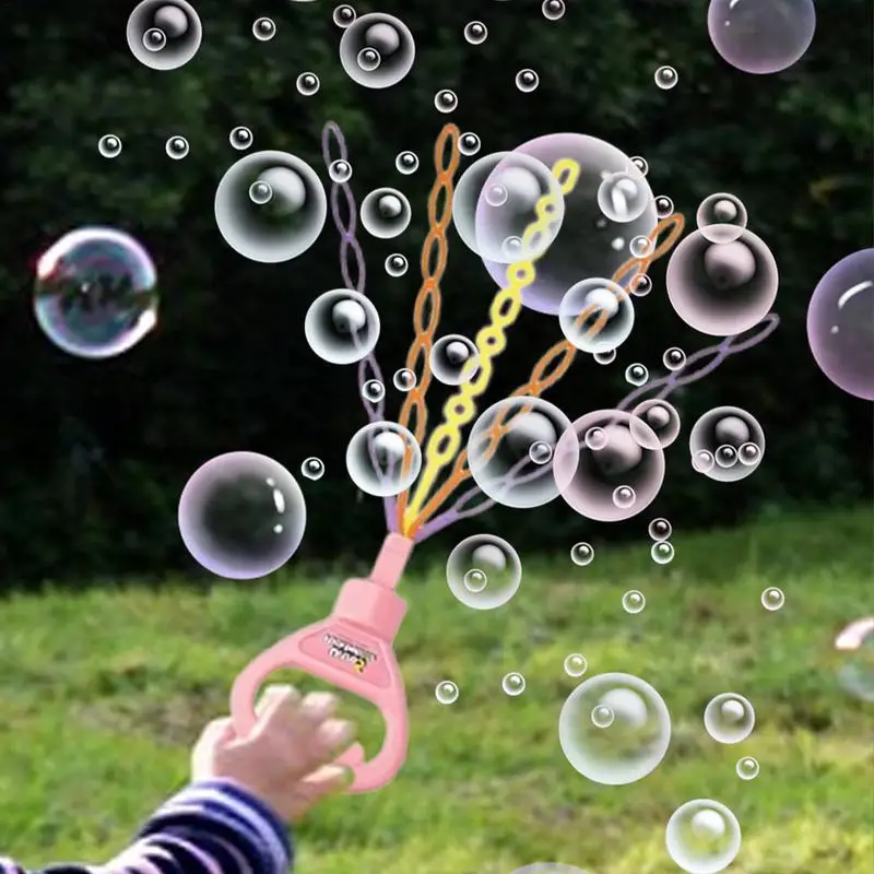 Varitas de burbujas al aire libre para niños, varita de burbujas portátil de 32 agujeros, juguete de verano, lindos juguetes de burbujas para fiesta de cumpleaños y boda