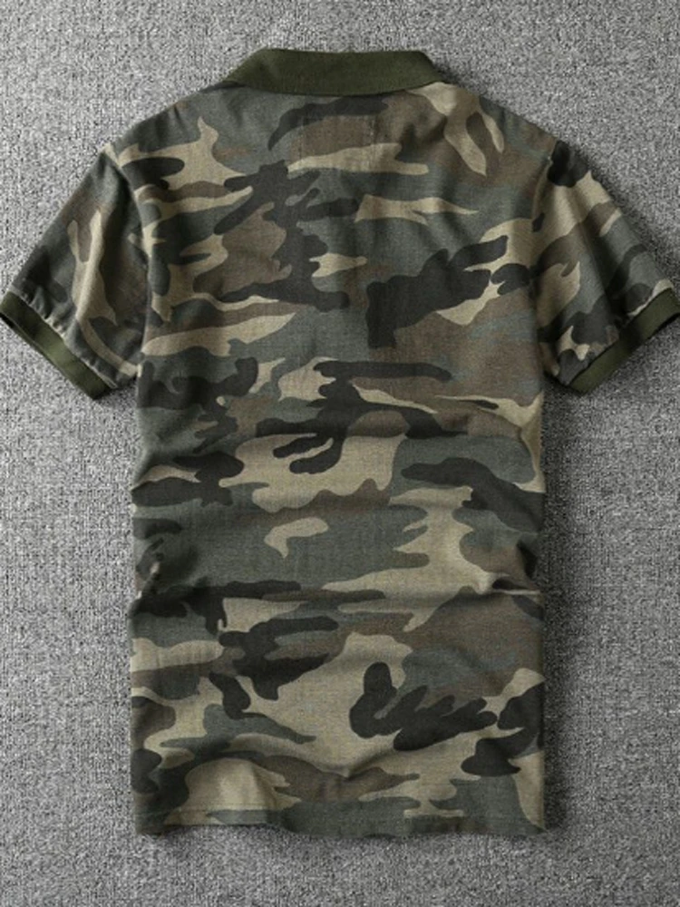 High-End Camouflage irt Men's ort Sve American Retro Casual T-irt Loose Fit Youth Trend Summer Faion China Made