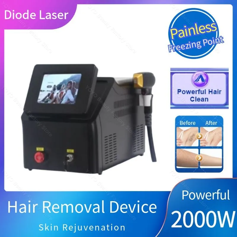 

Professional 808 Diode Ice Titanium Laser Body Hair Removal Machine 808nm Alexandrite Device 3 Waves Permanent CE Women