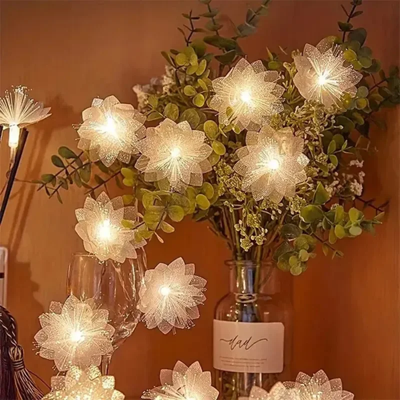 

Fiber Optic Fairy Lights Waterproof LED Starburst Firework Light Flower Christmas String Light for Room Courtyard Festival Decor