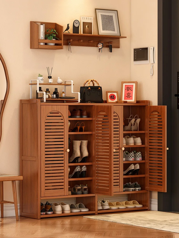 Shoe rack household entrance multi-layer indoor entrance door dustproof and breathable Nanzhu shoe cabinet corridor simple