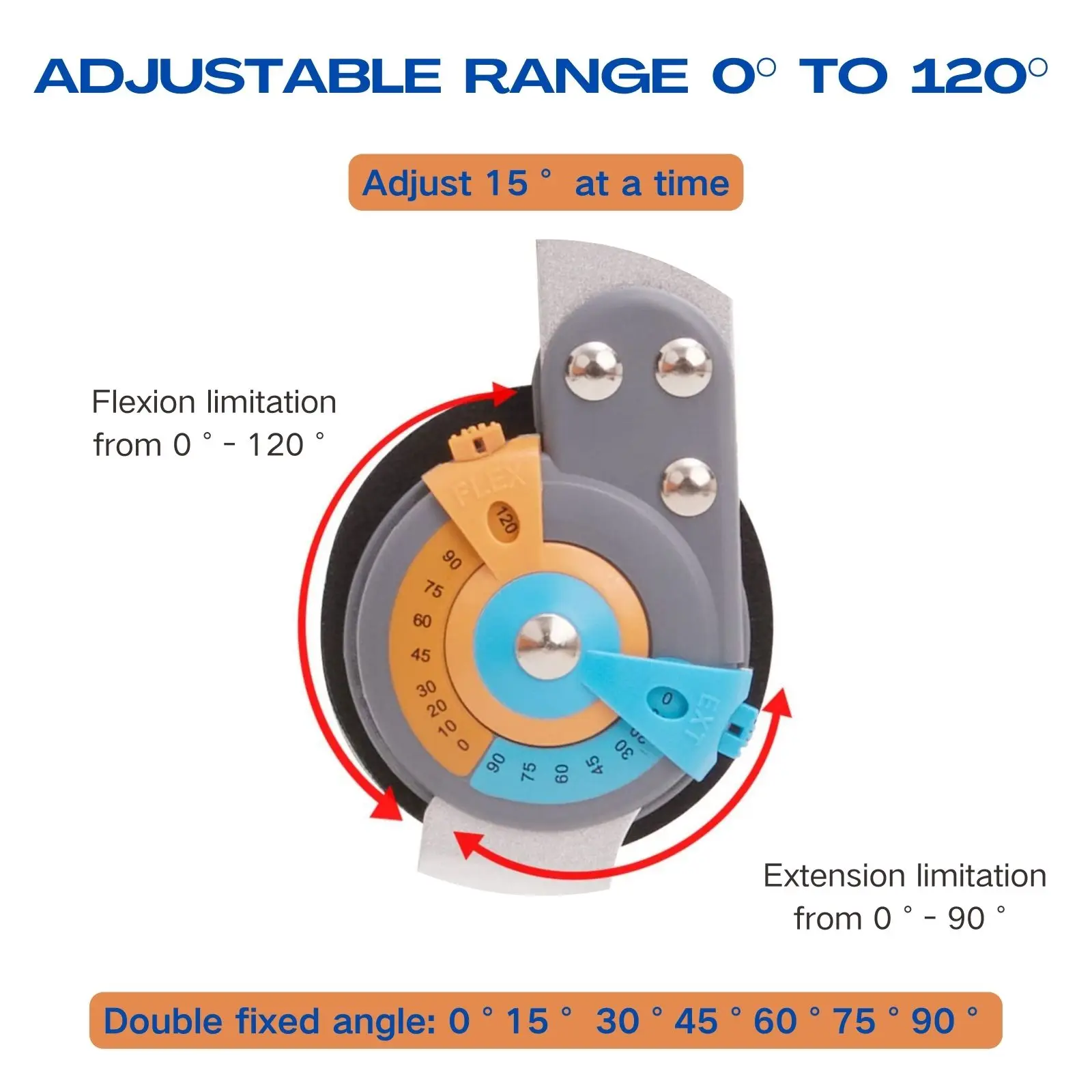 Hinged Knee Brace ROM Post Op Adjustable Knee Stabilization for ACL, MCL, PCL, Knee Pain, Orthopedic Support Immobilizer