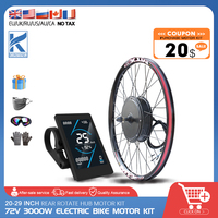 E-Bike Conversion Kit 3000W Motor Kit 72V MTX Rim Rear Brushless Hub Motor Wheel 20-29inch For Electric Bicycle ﻿with JN displa