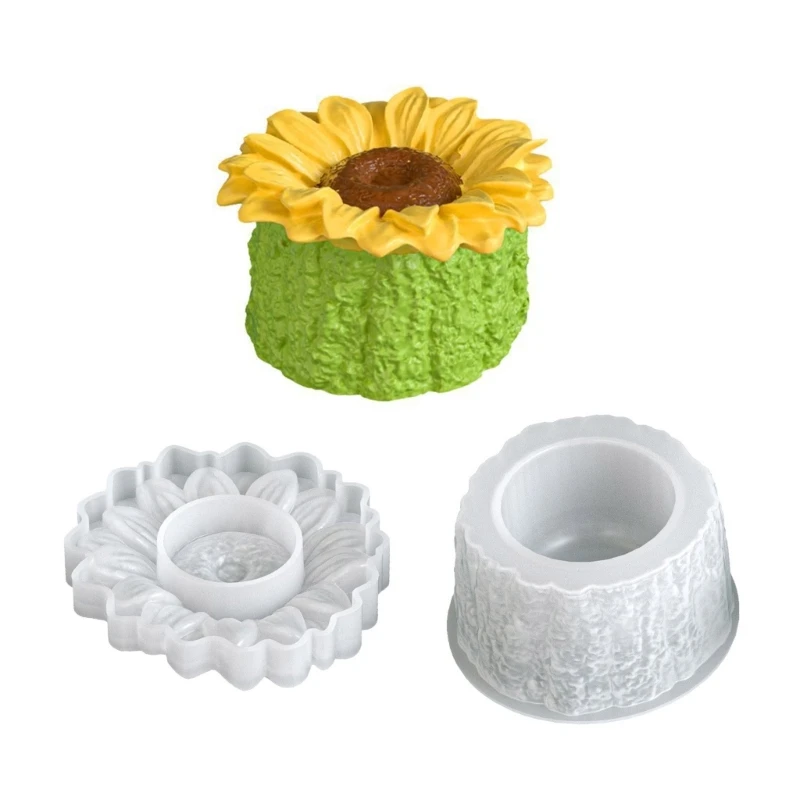 

H7EB Silicone Crafting Mold Base Moulds for Candle Holder