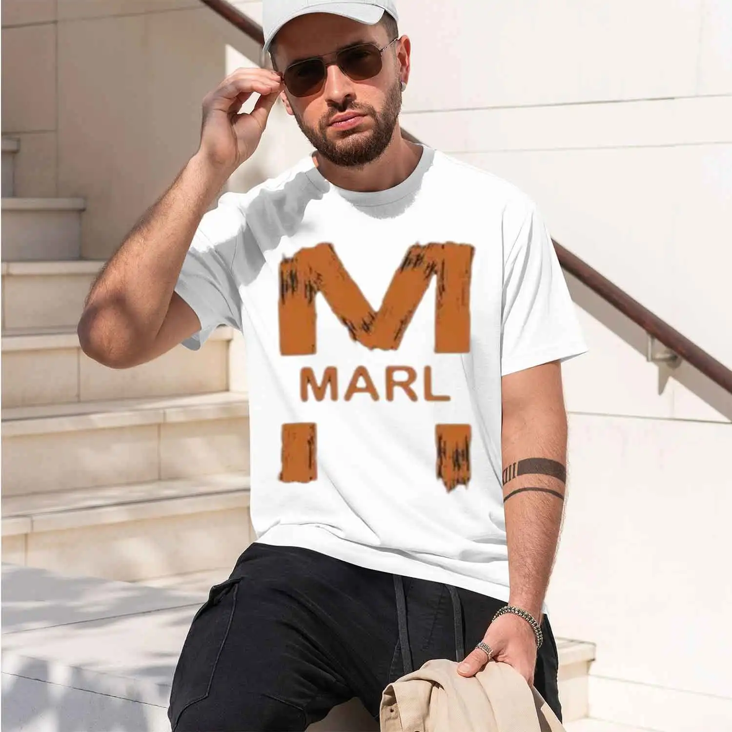 Men's Graph T-Shirt Marl Eco-Responsible Vintage Year Short Sve Funny 2026 New Model Short-sleeve crewneck T-Shirt Classic Casua