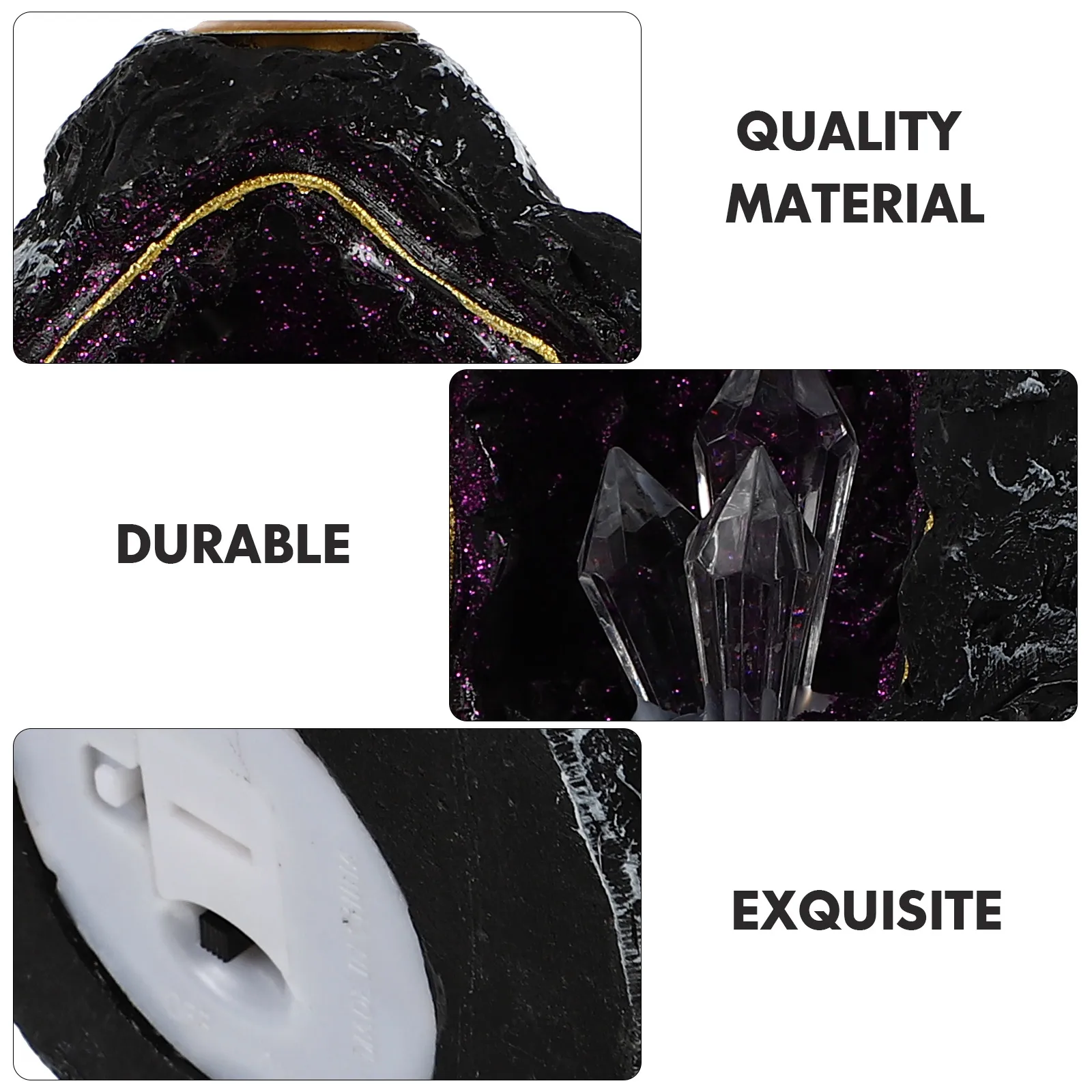 

1pc Resin Incense Burner Creative Aromatherapy Furnace Led Light Home Decoration Desktop Censer Ornament Backflow Holder Craft