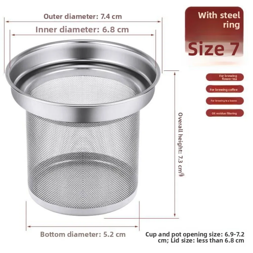 New Stainless Steel Tea Strainer Multifunction Reusable Mesh Strainer Filter Replacement Tea Infuser Coffee Brewer