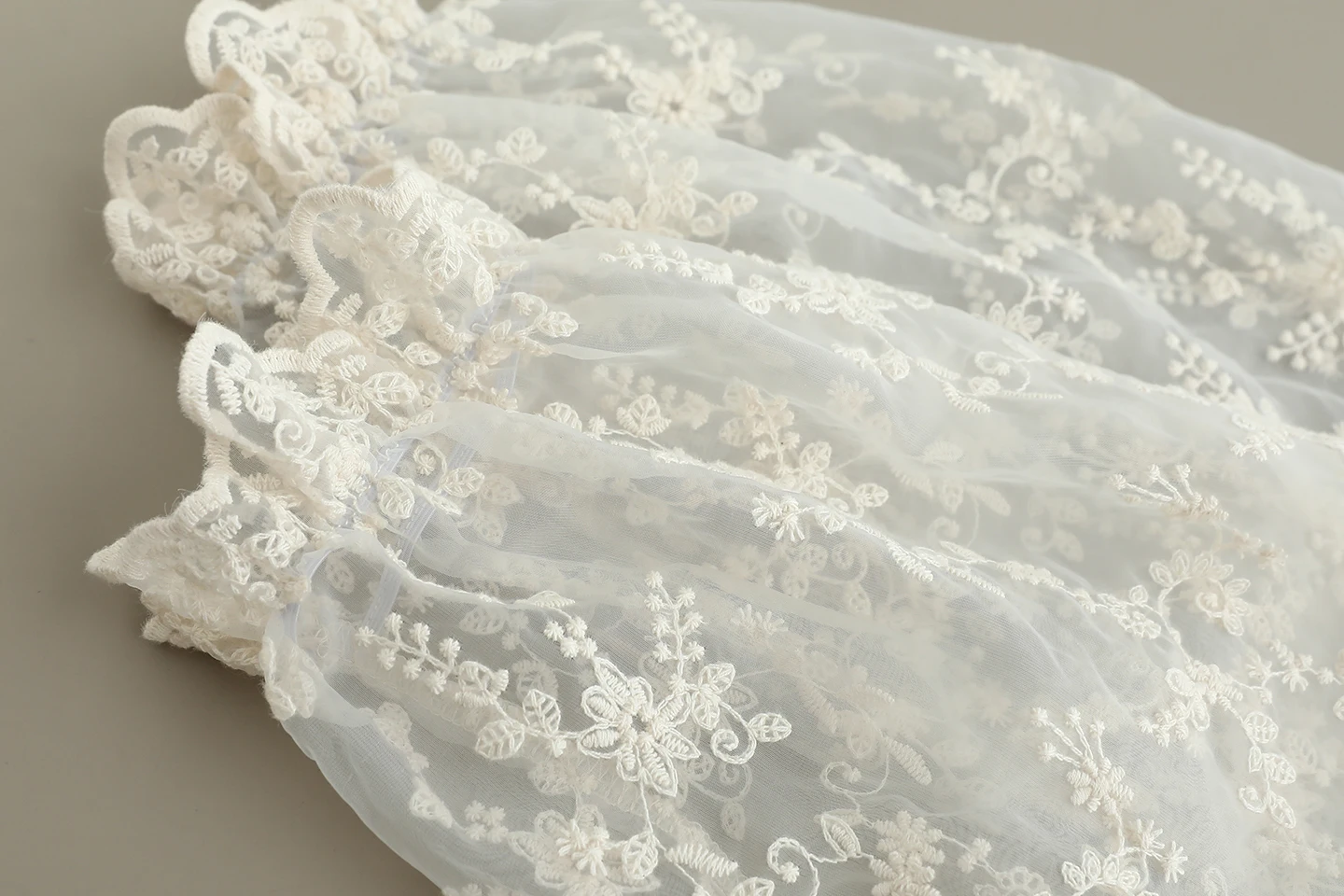 Japanese Sweet Mori Girl Lace Embroidery Organza Shirts Women Autumn Stand Collar Long Sleeve Casual Loose Pullover Blouse Tops