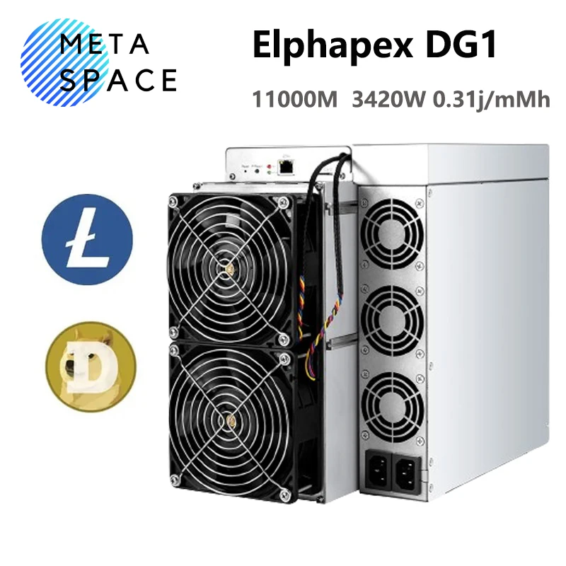 New Elphapex DG1 11Gh/s 3420W Dogecoin Litecoin ASIC Miner LTC Mining Scrypt Miner Doge LTC Miner DG1 11100M Than Antminer L7