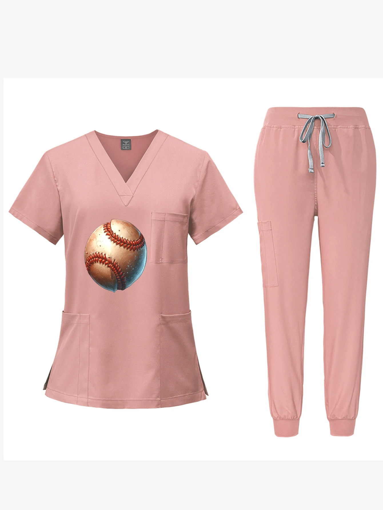 Conjunto de Uniforme Personalizado para Trabalho Unissex, Roupas de Secagem Rápida, Vestuário Cirúrgico para Enfermeiros, Uniforme de Clínica Veterinária