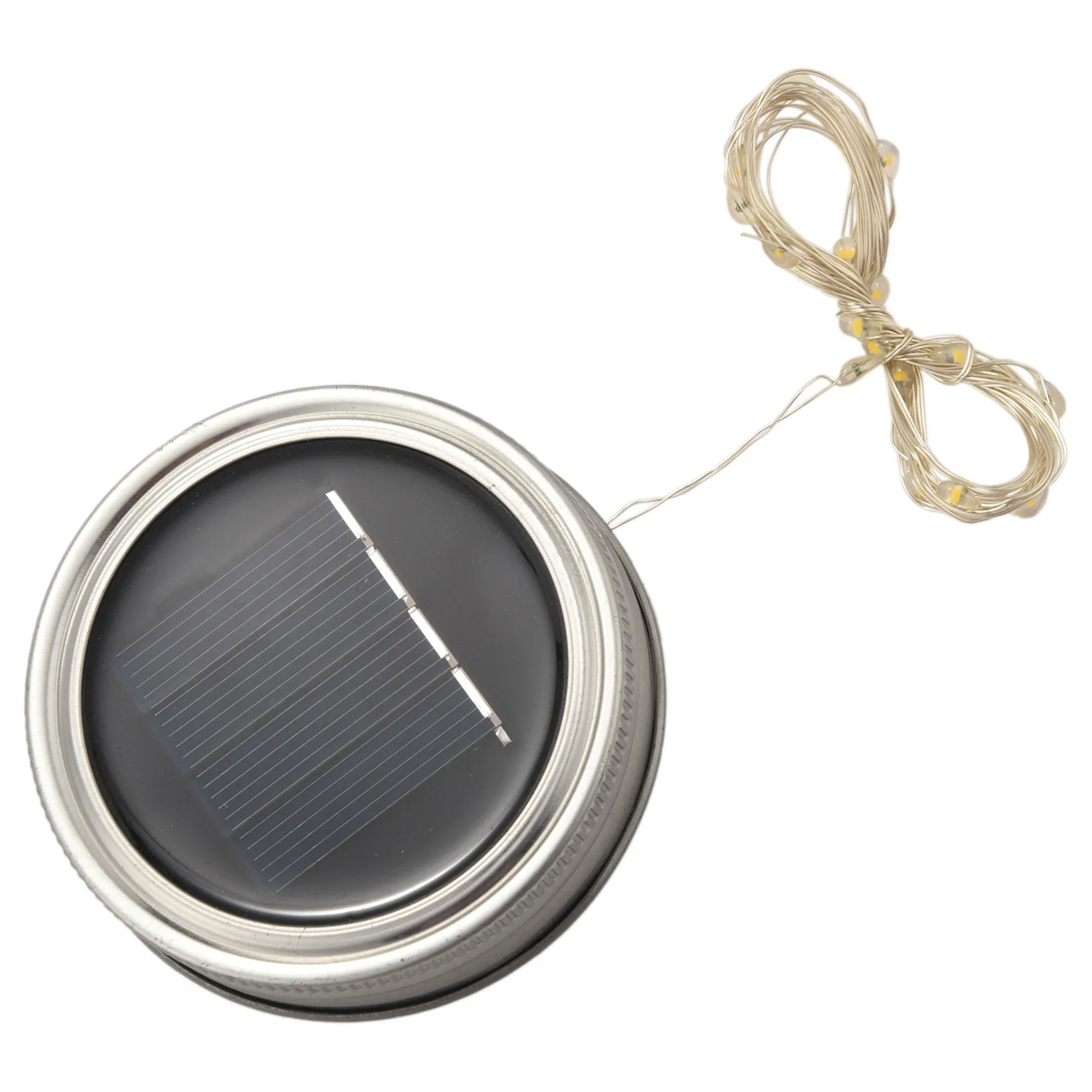ABJN-Solar Mason Jar Lid Lights, 30 Pack 20 LED String Fairy Firefly Jar Lids Lights,30 Hangers Included(Jars Not Included)