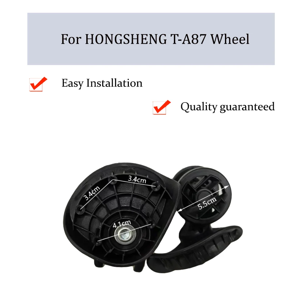 

For HONGSHENG T-A87 Universal Wheel Replacement Trolley Case Luggage Pulley Silent Smooth Shock Absorbing Caster Wheels