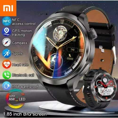 Imagen 2 del producto Para Xiaomi 2026 nuevo GPS deportes NFC moda Smartwatch hombres 1,85 ""pantalla AMOLED ritmo cardíaco presión arterial salud reloj inteligente