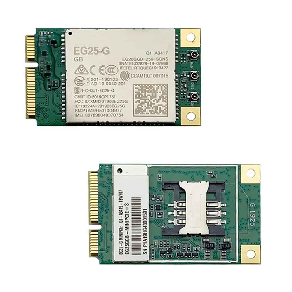 Quectel EG25-G/EG25GGB-MINIPCIEミニpcie cat4モジュール、グローバルバンドSIMカードスロット用 (オプション)