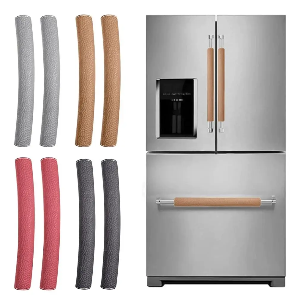 

PU Leather Refrigerator Door Handle Cover Clean Adjustable Car Safety Belt Covers Protective Fridge Door Handle Cover Household