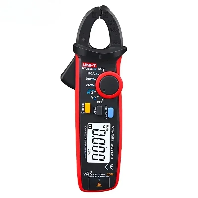 Ammeter Resistance Frequency Tester UNI-T  UT210E Pro Clamp Meters Digital AC DC Current True RMS Pliers