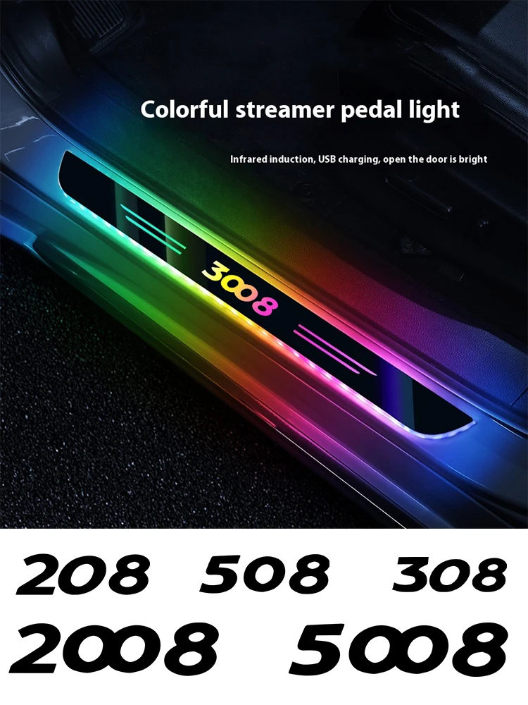 

Car LED Wireless Threshold Light For Peugeot 106 107 206 207 208 301 308 406 407 408 508 607 2008 3008 4008 5008 RCZ Rifter GT