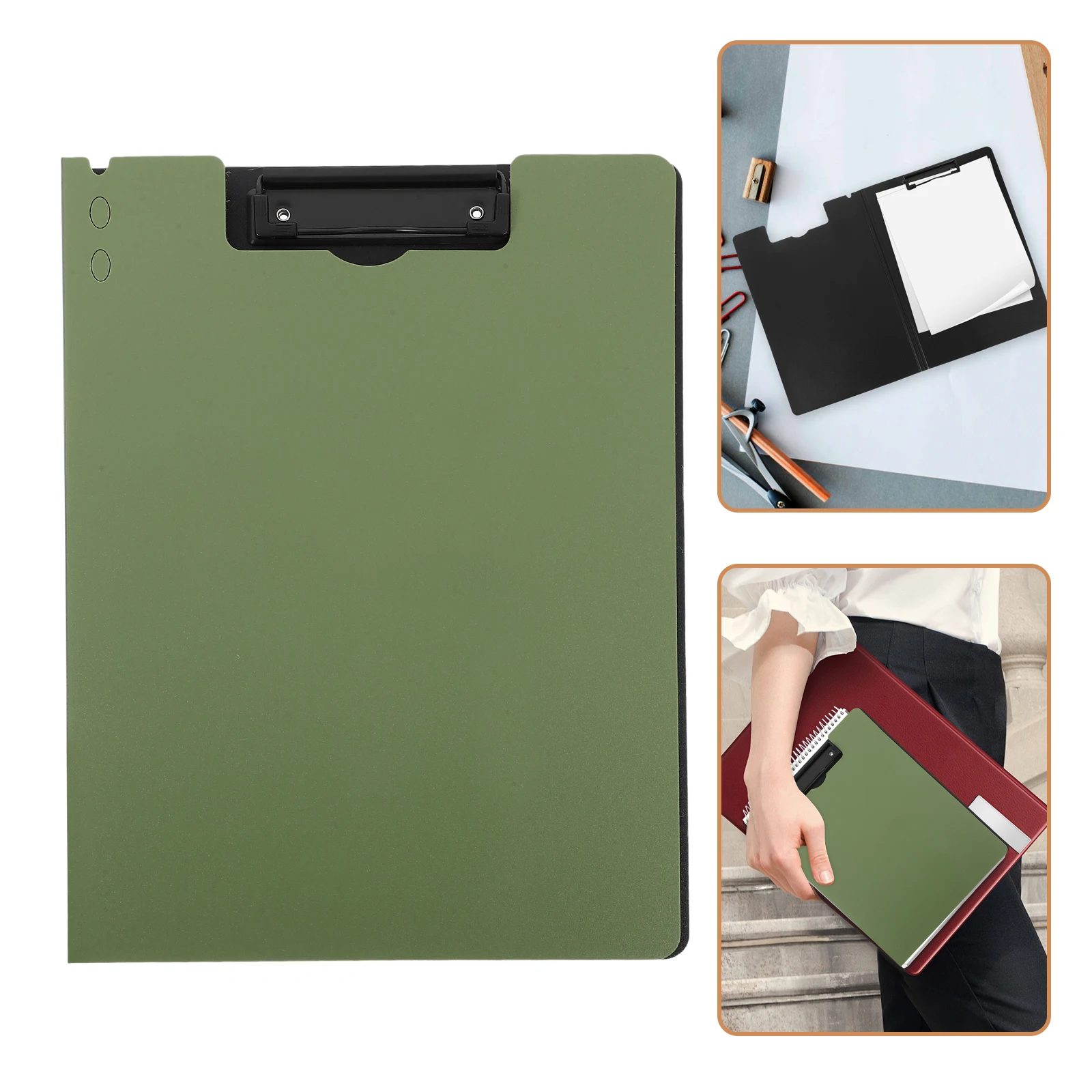 

Foldable Plastic Clipboard Heavy Duty A4 Document Holder Folder Metal Clip School Office Hospital Work Classroom