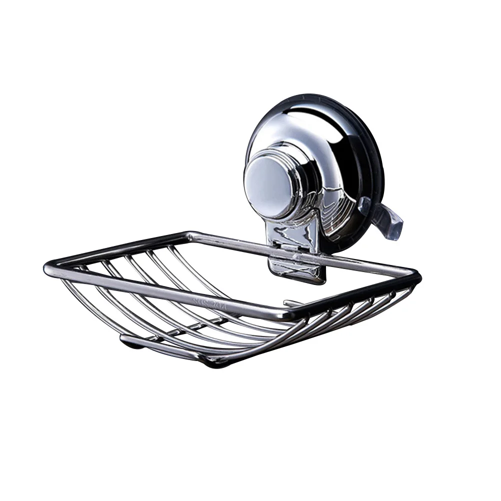 صندوق من الفولاذ المقاوم للصدأ فضي يُعلق على الحائط ملحقات الحمام حامل الصابون صينية الصابون المقاومة للصدأ توفير المساحة للديكور المنزلي