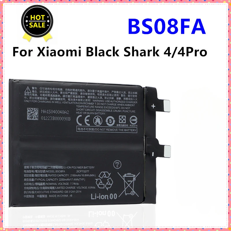 

BS08FA New 4500mAh Replacement Battery 2250mAh BS08FA Battery For Black Shark 4s 4Pro/4Spro/5Rs PRS-A0 KSR-A0BS08FA Batteries