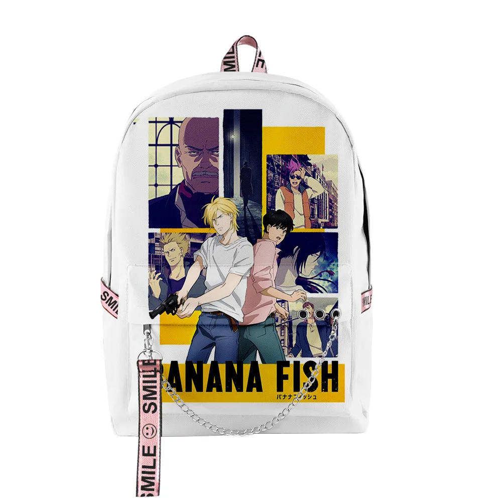 Harajuku Novelty Cool Banana Fish Student School Bags Unisex 3D Print Oxford Waterproof Notebook multifunction Travel Backpacks