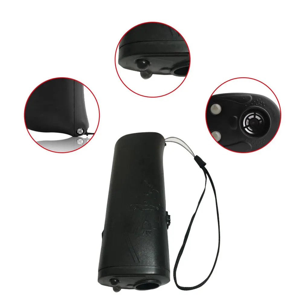 3 in 1 et repellente per cani dispositivo antiabbaio repellente per cani ad ultrasuoni Stop Bark Control forniture per l'addestramento con torcia a LED