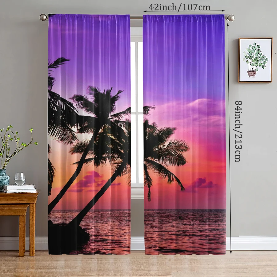 Die Landschaft in der Abenddämmerung – bedruckte Vorhänge, Stangentaschenvorhänge, Weihnachtsdekorationen, Heimdekorationen, Raumdekorationen