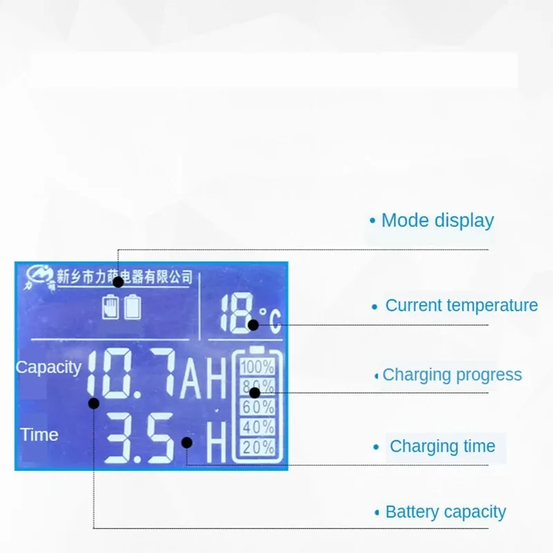 13S 16S 20S Scooter e-bike Charger Lithium Battery Charger 48V 60V 72V Electric Bicycle Li-ion Charger with LCD Display Screen