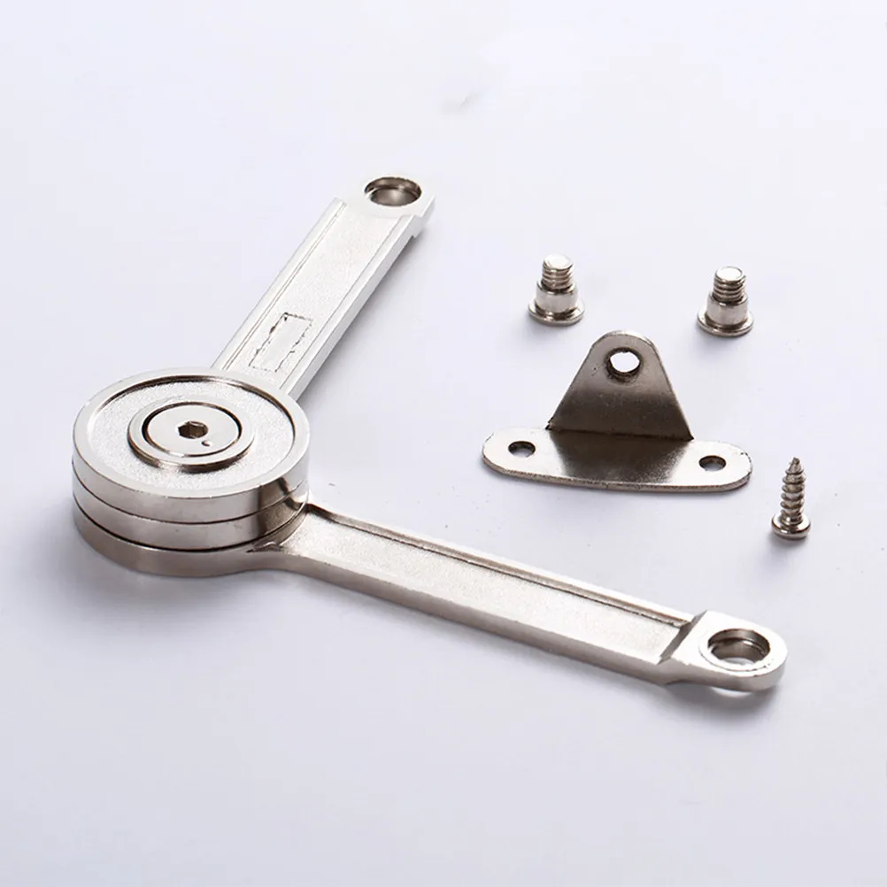 1Pcs Cabinet Door Gas Support Heavy Duty Satin Silver Metal Strut Lid Opener 90 Degree Spring Lift Strut for Furniture DIY