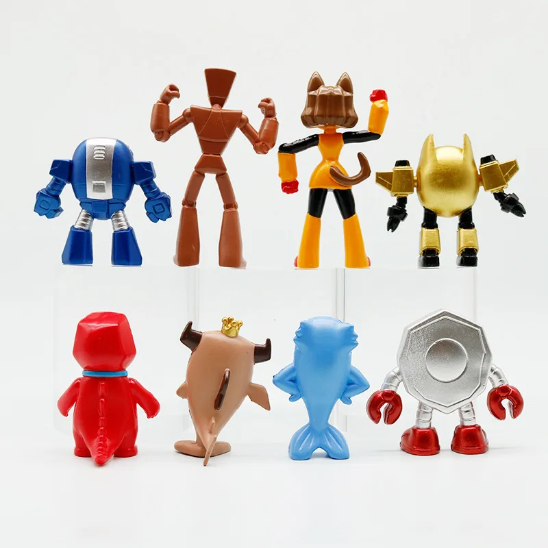 8pcs/set New Gameoverse Figure Anime Peripheral Gobbles Kaboodle Flappers Kit Figure Cute Cat Girl Figurine Collection Toy Gift