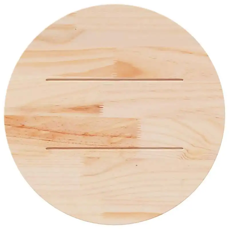 Image 6: Plateau de table rond 70x2,5 cm en pin massif, plateau naturel robuste polyvalent pour intérieur et jardin