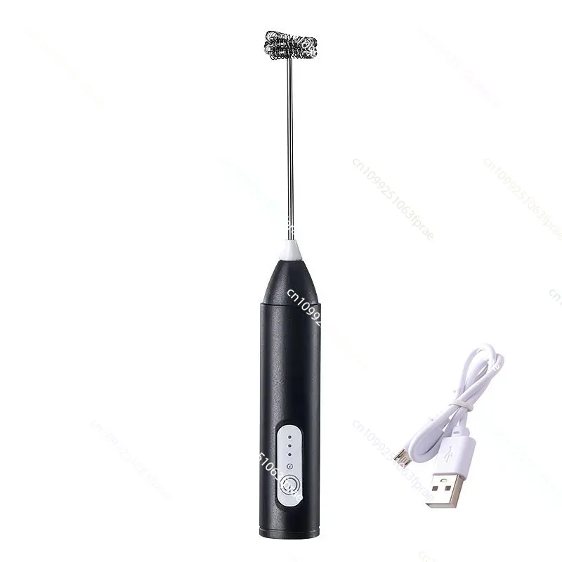 2pcs USB Charging Electric Milk Foamer Foam Blender Coffee Cream Beverage Foamer Wireless Handheld Egg Beater