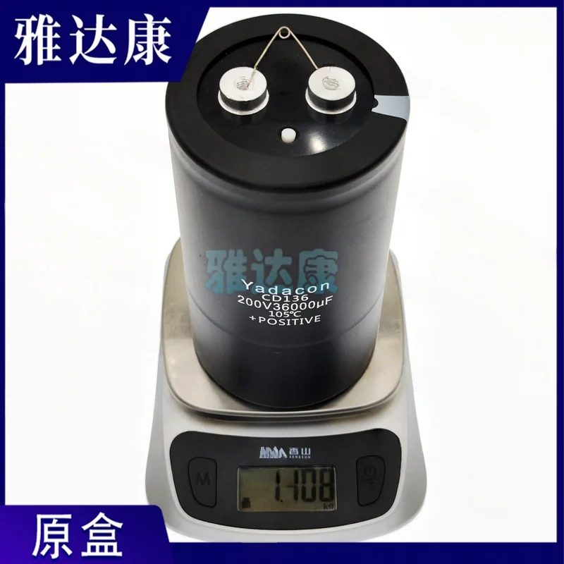 ตัวเก็บประจุแบบอิเล็กโทรไลต์แบบโบลท์ของแท้ใหม่เอี่ยม 200V36000UF 90*157 มม.