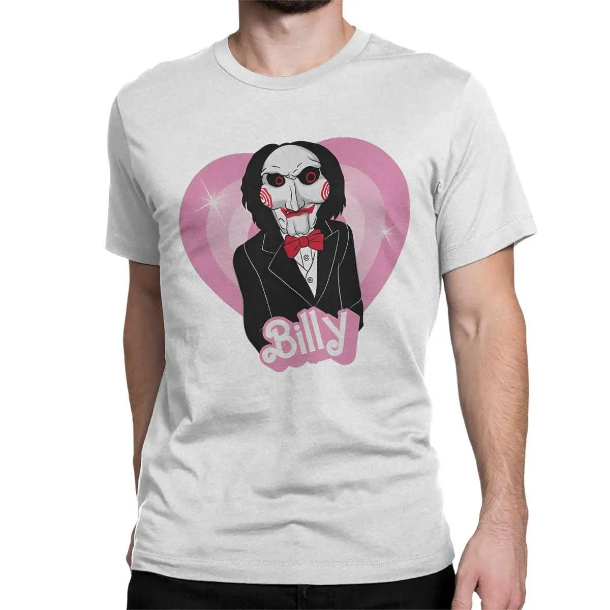 Romantic Billy Saw Men Women's T Shirt Horror Movie Unique Tee Shirt Short Sleeve O Neck T-Shirt Pure Cotton 4XL 5XL Clothes