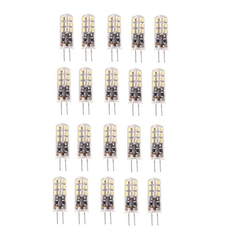 ABUP-20X G4 LED بقعة ضوء لمبة مصباح 1.5W 24 SMD 3014 أبيض دافئ 12V DC #6